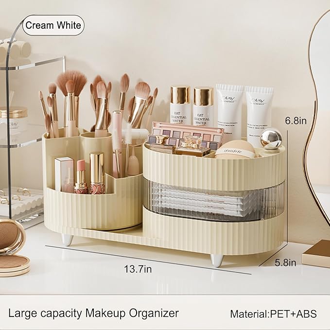 Ivory Rotating Vanity Organizer - Image 4