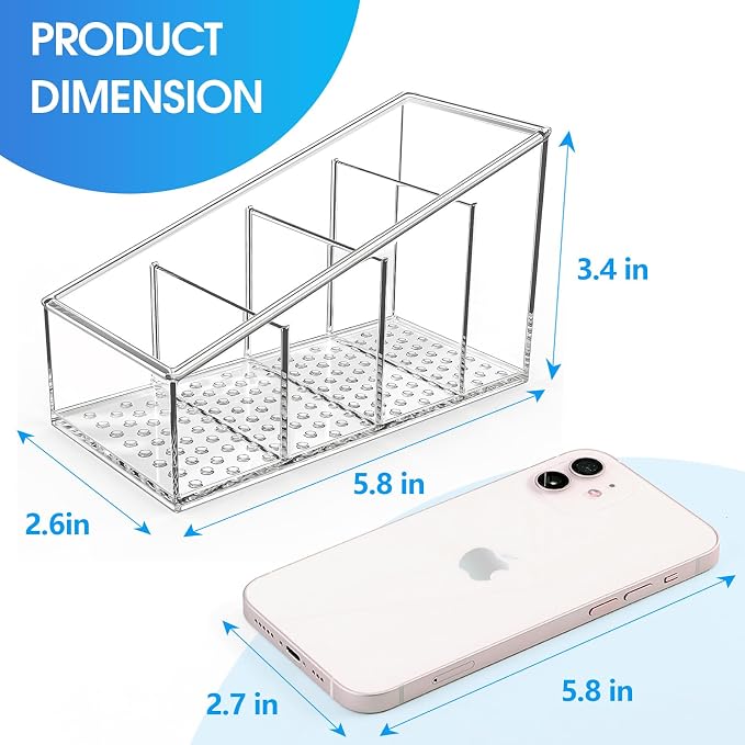 MaxGear Remote Control Holder Clear TV Remote control Storage Organizer Small - Image 3