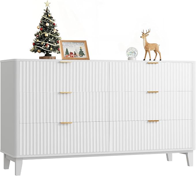 WLIVE Fluted Dresser for Bedroom by WLIVE