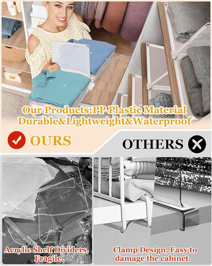 Shelf Dividers for Closet Organization, Portable Closet Shelf Divider, Closet - Image 5