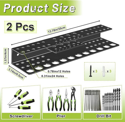 Screwdriver Holder Wall Mount, Heavy Duty Metal Utility Bit Organizer - Image 3