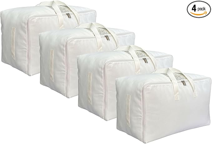 Soft Large Canvas Comforter Storage Bags by DoYiKe