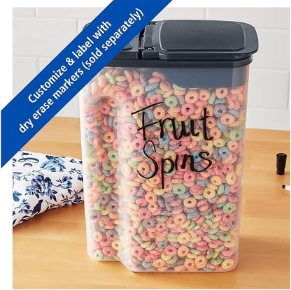 Clear Plastic Cereal Dispenser, 9.75 x 5.38 x 13.5 Inch, 32 Cup Dry Food - Image 5