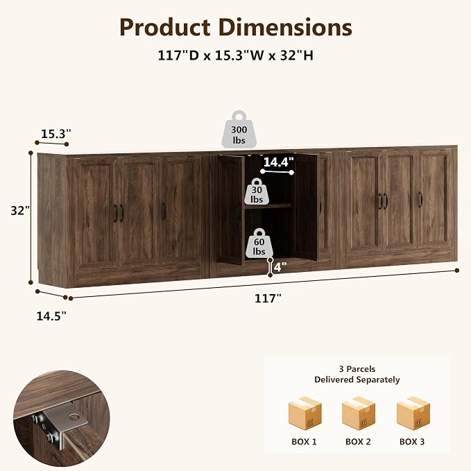 118"W Modern Buffet Cabinet - Image 2