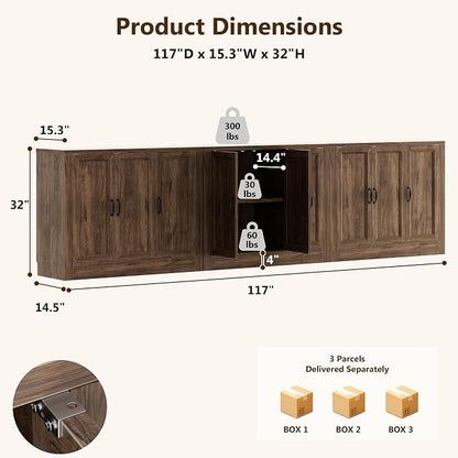 118"W Modern Buffet Cabinet - Image 2