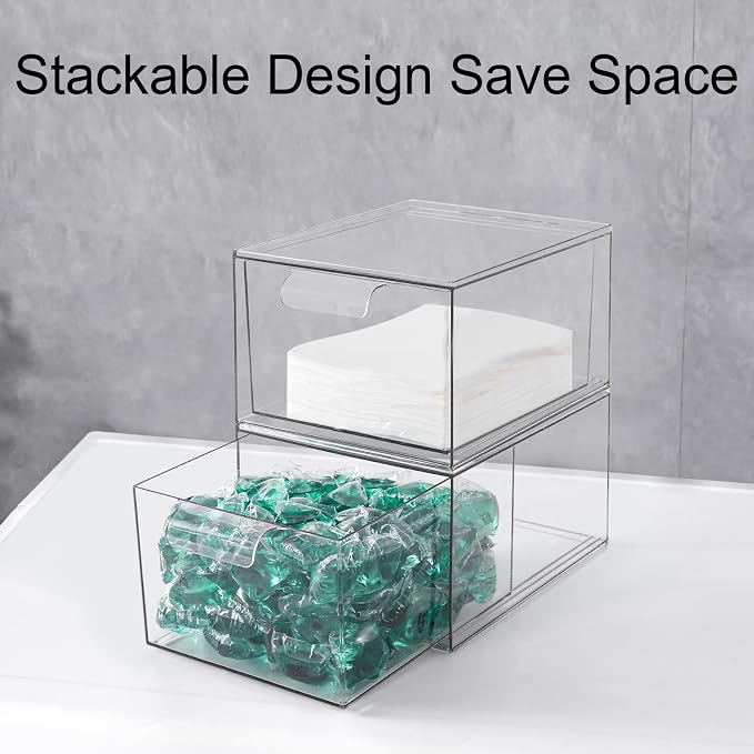 Stackable Laundry Pods Container and Dryer Sheet Holder, Dishwasher Pods - Image 4