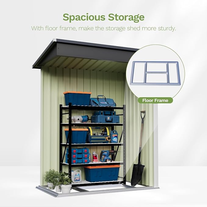 Patiowell 5x3 FT Storage Shed - Image 3