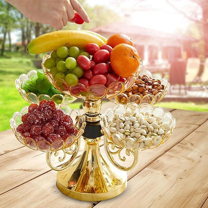 Generic Flower Snack Dessert Plate, Snack Serving Tray, Rotating Dried Fruit - Image 7