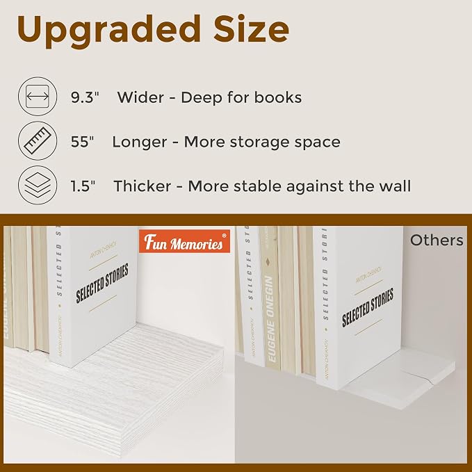 Fun Memories White 55Inch Floating Shelves - Image 5