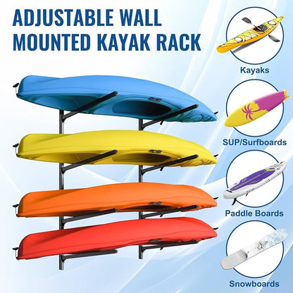 Kayak Storage Rack Wall Mount, Heavy Duty Kayak Wall Mount - Image 6
