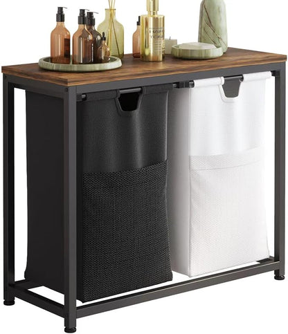 Laundry Basket Double Laundry Hamper by LIVEHOM