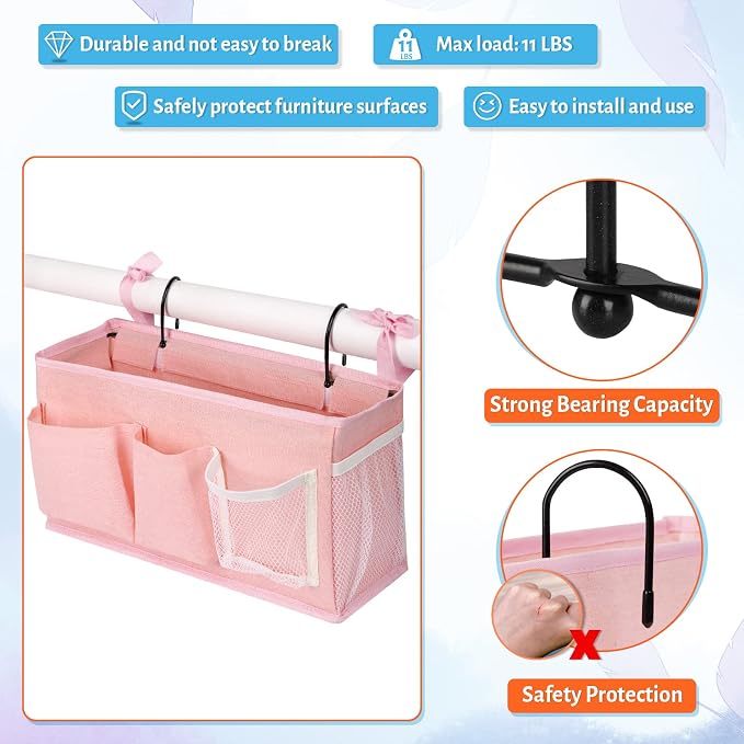 Loghot Bedside Caddy/Bedside Storage Bag Hanging Organizer - Image 2