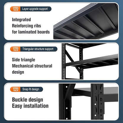 5000lbs78.74, Storage Shelves Garage Metal Shelving Heavy Duty Garage Shelves - Image 4