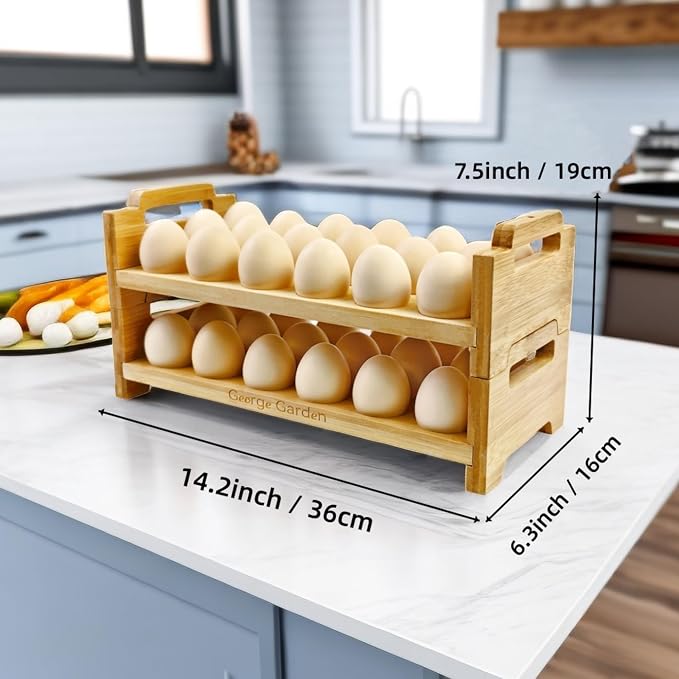 Bamboo Egg Holder Countertop - Image 2