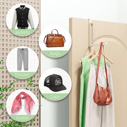 BAKON Over The Door Hanger Folding Clothes Drying Rack, Folding Hanging Coat - Image 2