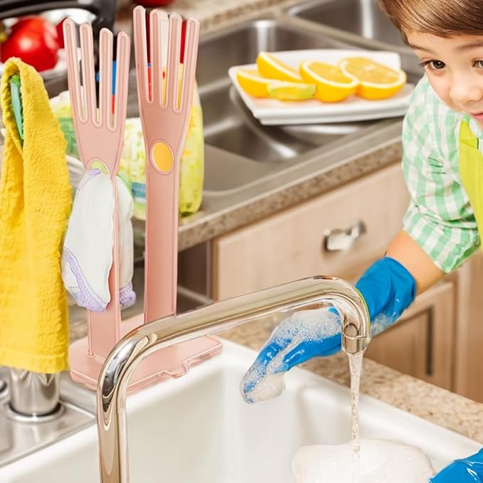 Kitchen Glove Holder, Finger Shape Plastic Dish Glove Dryer Holder - Image 6
