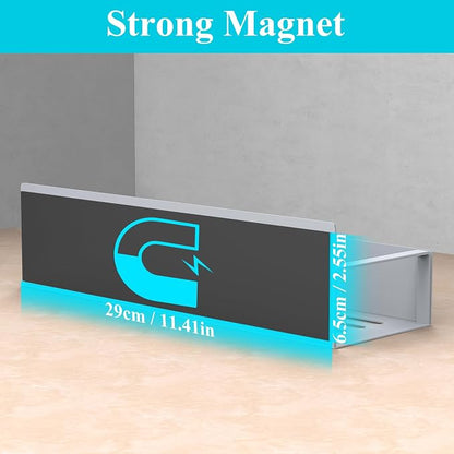 Metal Magnetic Spice Rack for Refrigerator Gray, 6 Pack | Magnetic Shelves - Image 3