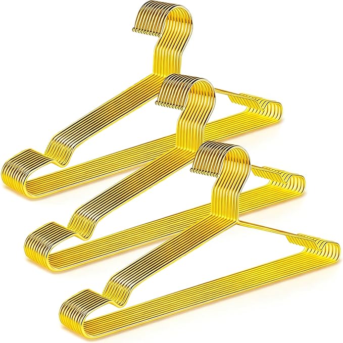 30 Pack Clothes Hangers, METLUCK Stainless Steel Gold Hangers by HOME