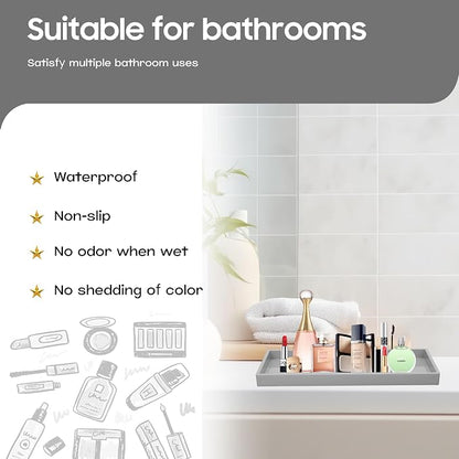 Vanity and Bathroom Tray, Waterproof Vanity Tray - Image 2