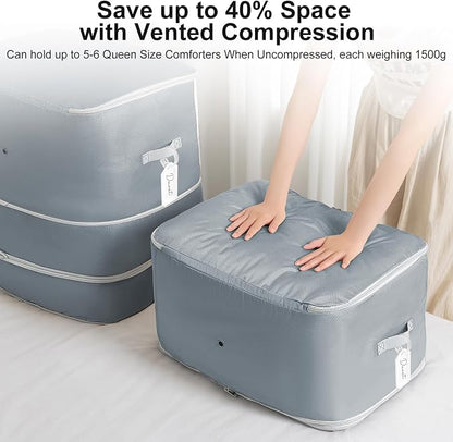 Comforter Storage Bag - 130L Large Capacity Blanket Storage Bags 3-Layer Ultra - Image 3