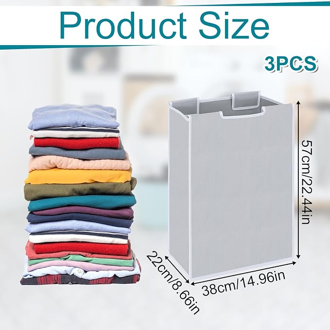 3Pcs Large Laundry Sorter Replacement Bags - Image 2