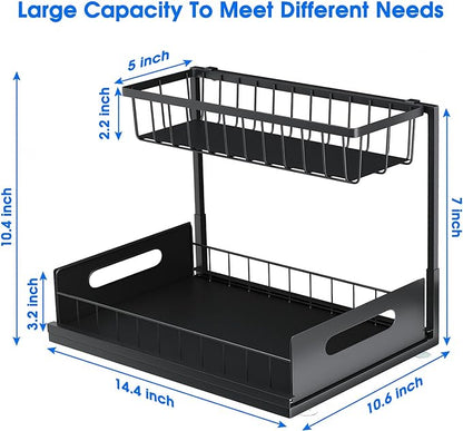 2 Pack Under Sink Organizer, 2 Tier Under Sink Organizers and Storage - Image 7