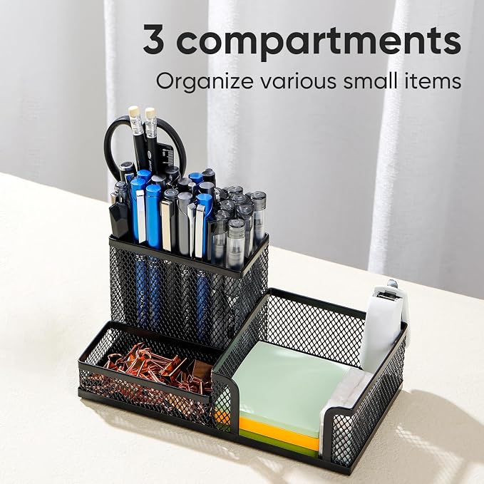 deli Mesh Desk Organizer Office Supplies Caddy - Image 2