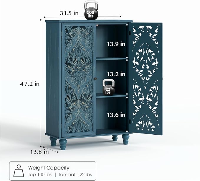 JOINICE 47" Tall Accent Cabinet - Image 2