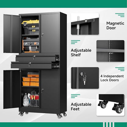 Letaya Metal Garage Storage Cabinet - Image 5