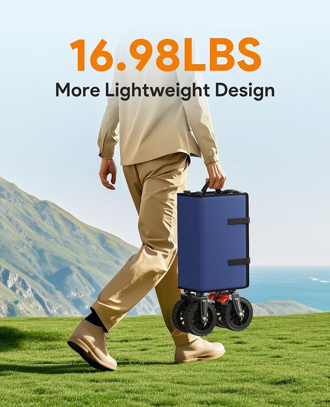 Wagon Carts Foldable, 180L Collapsible Foldable Wagon - Image 3