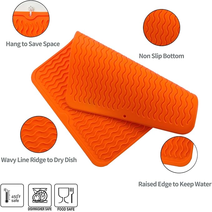 Silicone Dish Drying Mat for Multiple Usage, Easy clean, Eco-friendly, - Image 3