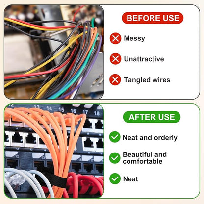 20pcs Hook and Loop Cable Ties, 3.94 Inch Self Adhesive Cable Management Straps - Image 5