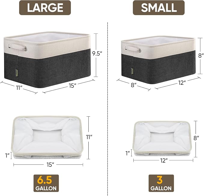 BALEINE 4 Pack Fabric Storage Bins - Image 2