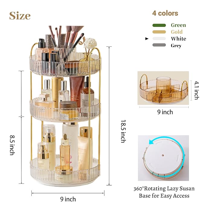 Aveniee 360° Rotating Makeup Organizer - Image 4