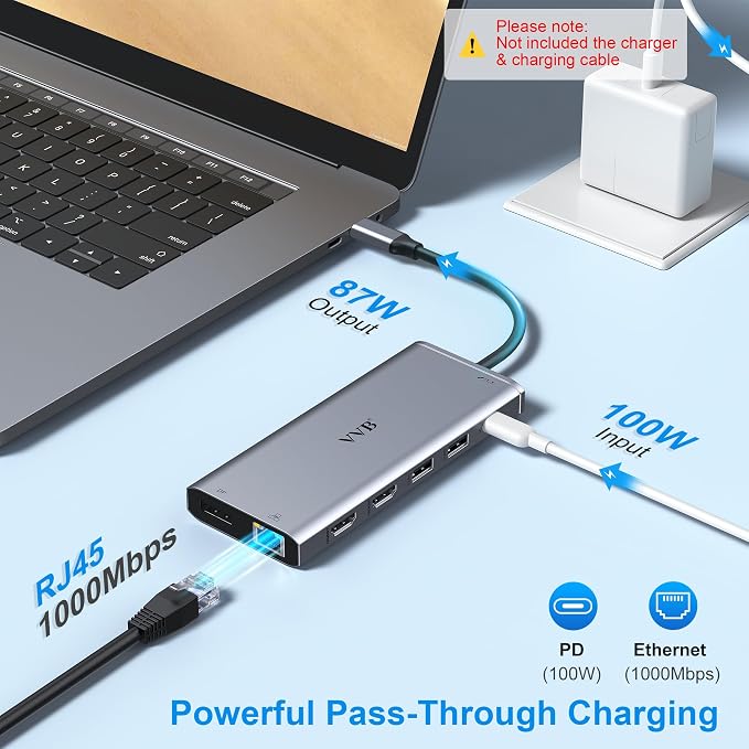 USB C Laptop Docking Station Dual Monitor HDMI - Image 6