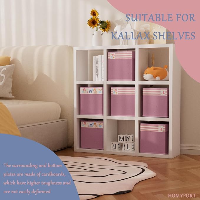 homyfort Cube Storage Organizer Bins, 12x12 Inch Fabric Bins - Image 7
