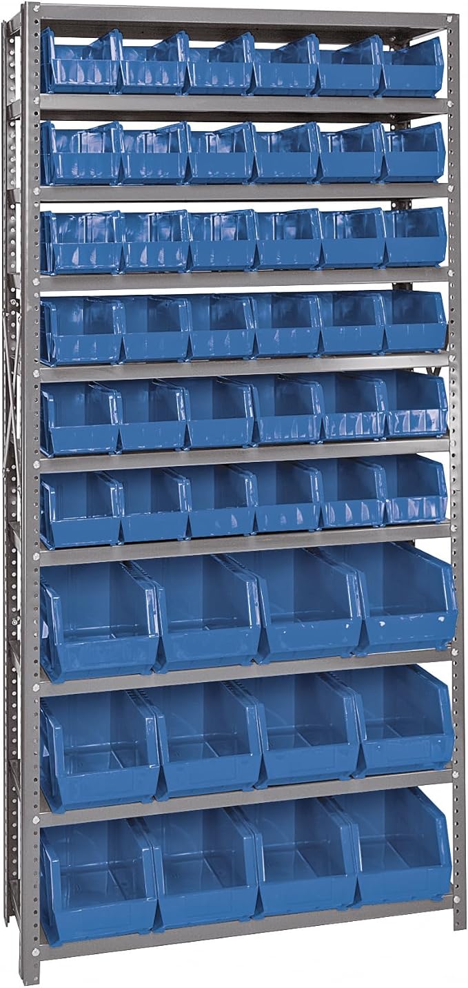 Quantum Storage Systems QSBU-230240BL Giant Open Hopper Steel Shelving System by QuantumStorageSystems