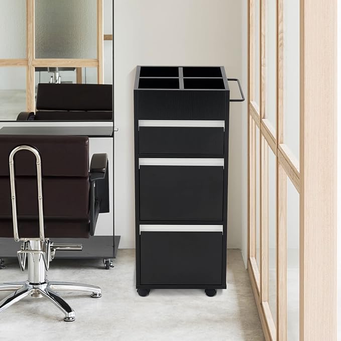BarberPub Salon Trolley with Drawers Barber Cart Storage Cabinet Beauty - Image 7
