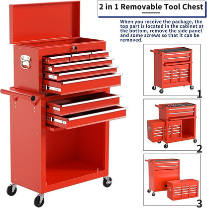 8-Drawer High Capacity Rolling Tool Box - Image 7