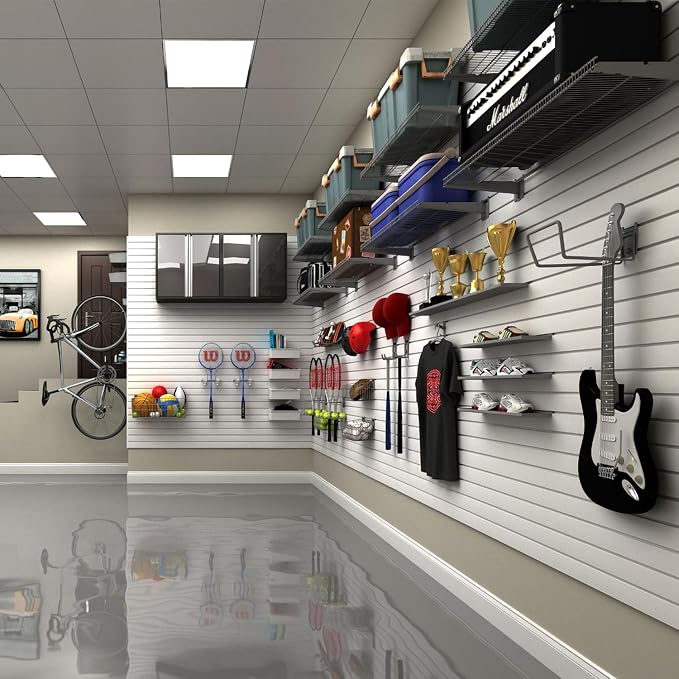 4'H x 4'W PVC Slatwall Panels Garage Wall Storage System - Image 6