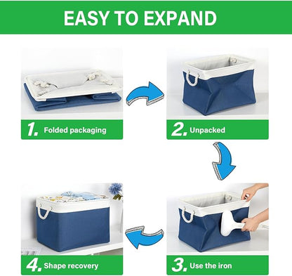 Bidtakay Large Storage Baskets for Shelves 3 Pack Fabric Storage Bins for - Image 6