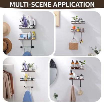 Ironing Board Holder Wall Mounted, 2-Layer Sturdy Iron and Ironing Board Hanger - Image 6