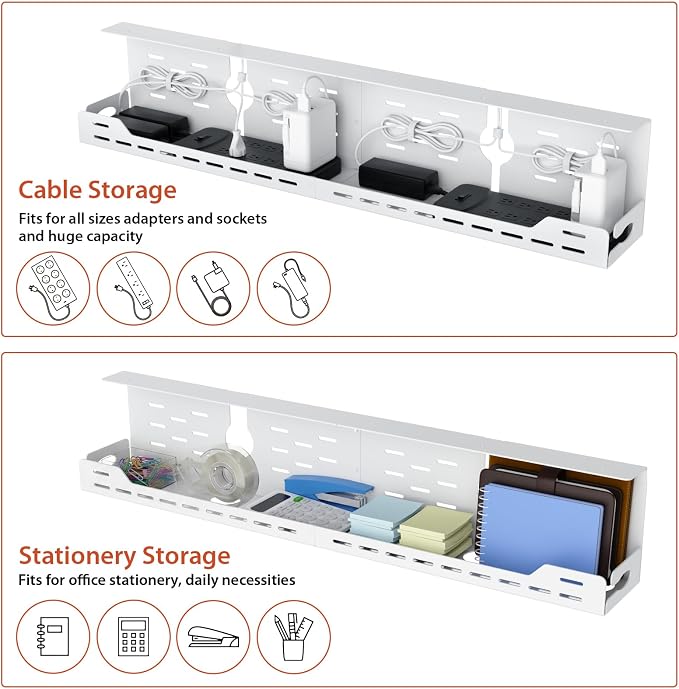 Univivi Under Desk Cable Management Tray - Image 4