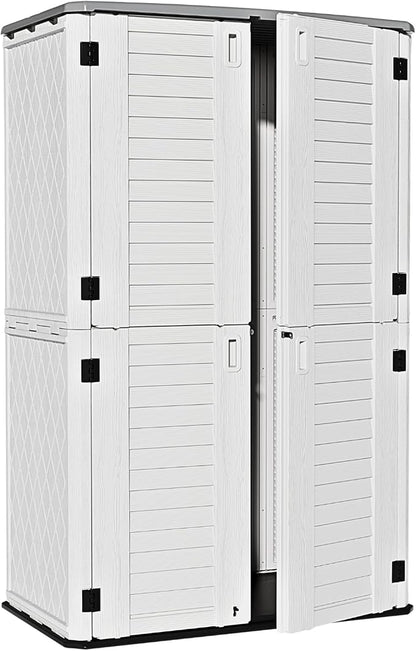 ZZM Large 67 Cu.ft Waterproof Storage Shed, Outdoor Storage Cabinet，Durable by ZZM