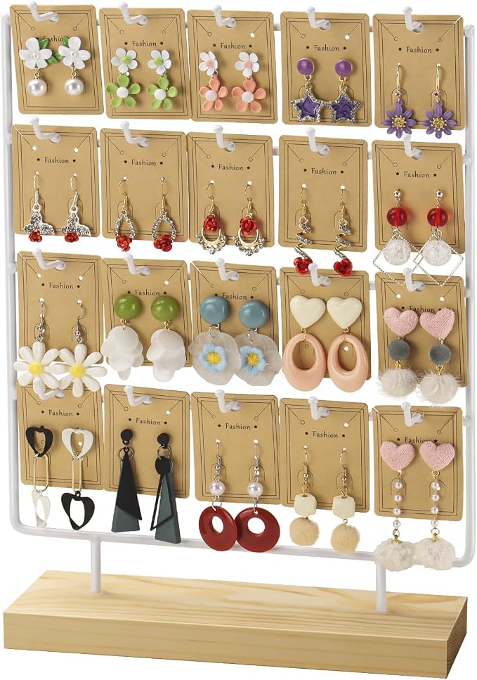 Earring Display Stand for Selling, Earring Display for Vendors, Wood Earring by shidaishiyehome
