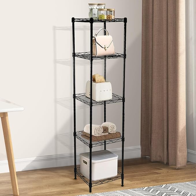 5-Wire Shelving Adjustable Shelves, Standing Storage Shelf - Image 2