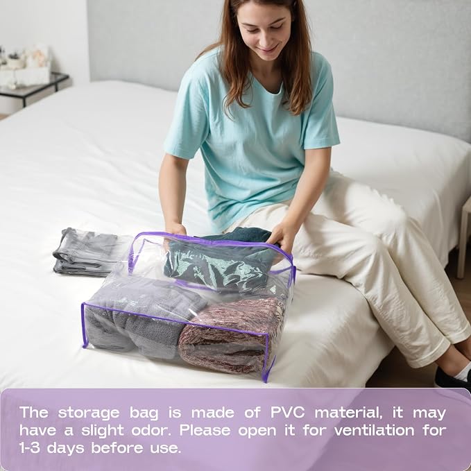 10PACK Clear Zippered Storage Bags - Image 8