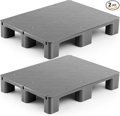 2 Pcs Plastic Pallet for Basement Storage Easy Stack Lightweight Floor Pallet by Vercraft