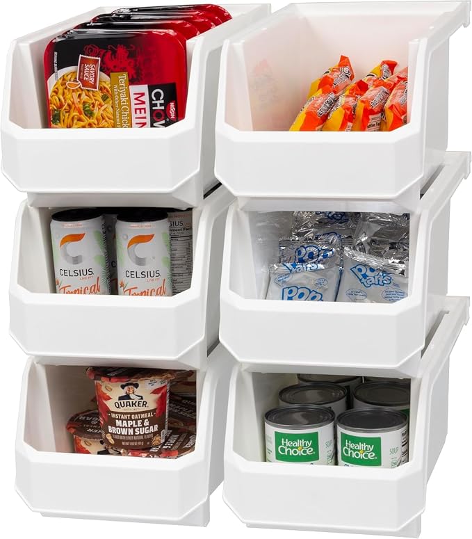 Large Plastic Containers for Organizing and Storage Bins for Closet, or Pantry by Akro-Mils