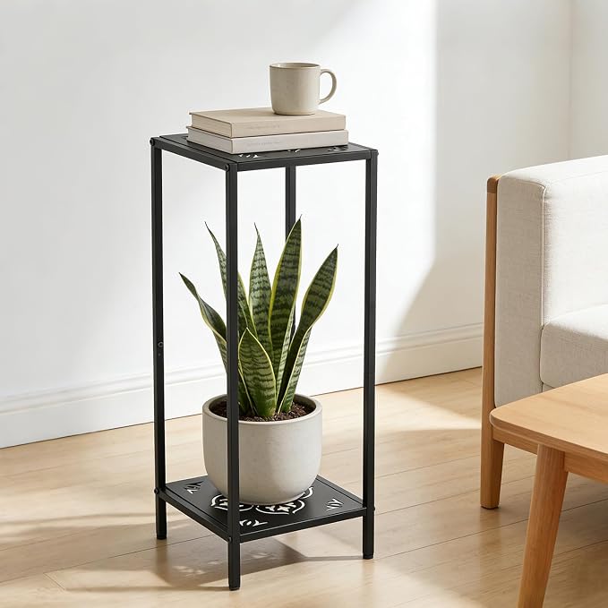 Party Zealot 2-Tier Tall Metal Square Plant Stand 31" Heavy-Duty Modern Flower - Image 7